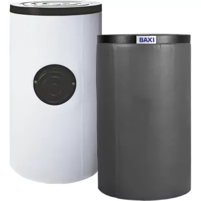 Внешний накопительный эмалированный бойлер с двумя змеевиками BAXI ubt 400 dc