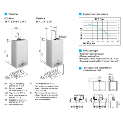 Котел газовый BAXI eco four 24 f